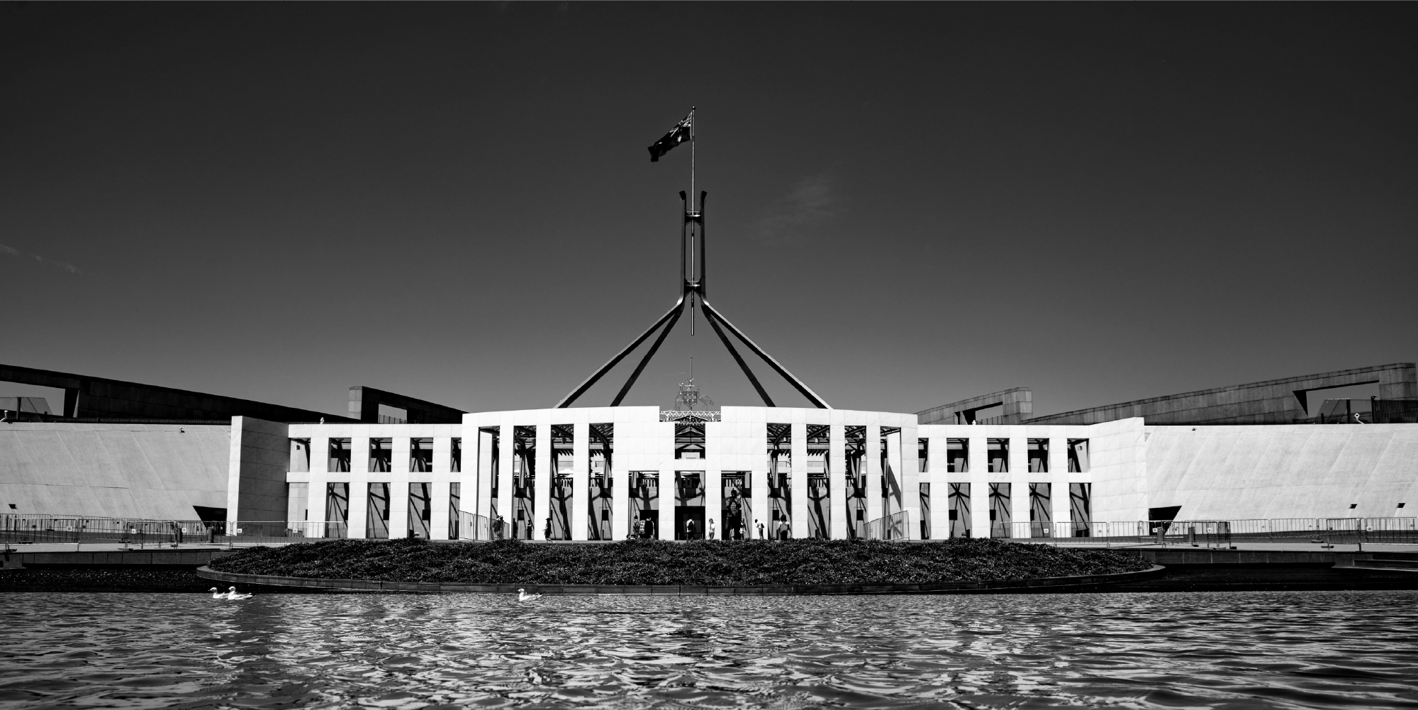Australian Palriament House (Black and White)